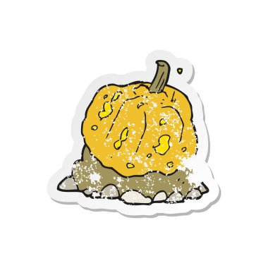 bir çizgi film Squash Retro sıkıntılı etiket