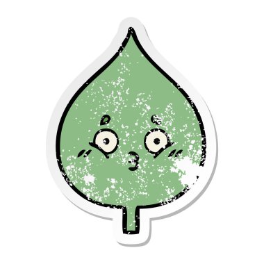 sevimli çizgi ekspresiyon yaprak sıkıntılı etiket