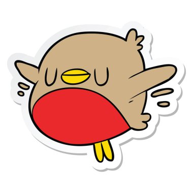 etiket bir karikatür Noel robin