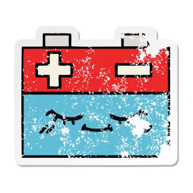 sevimli çizgi akü sıkıntılı etiket