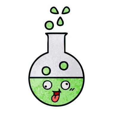 Retro grunge doku karikatür tüp bebek