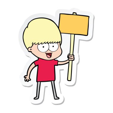 bir mutlu çizgi film çocuk etiket