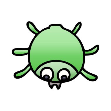 ilginç degrade gölgeli karikatür böceği