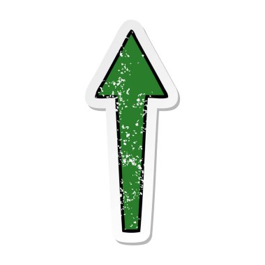 ilginç bir el sıkıntılı etiket çizilmiş karikatür oku