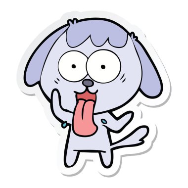 sevimli çizgi köpek etiket