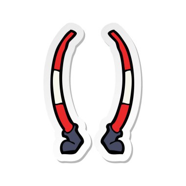 etiket bir karikatür bacak