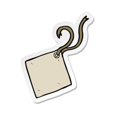 bir karikatür hediye etiketinin etiket