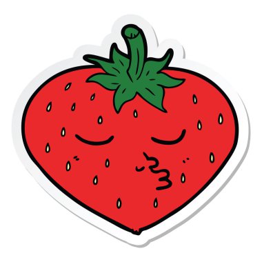 bir çizgi film çilek etiket