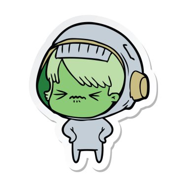 etiket ile kızgın çizgi film alan kızın kalçalarına eller