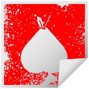 sıkıntılı Meydanı yeşil armut sembolü etiket soyma