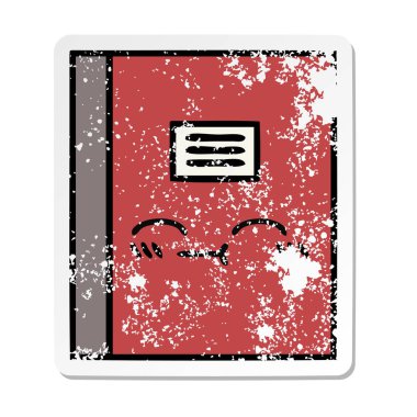 sevimli çizgi Notebook sıkıntılı etiket