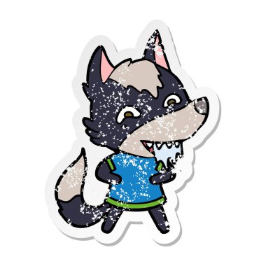 bir çizgi film aç kurt sıkıntılı etiket