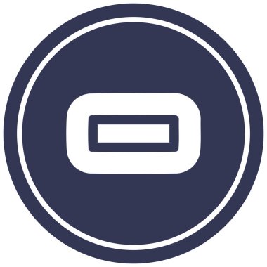 çıkarma sembol dairesel simgesini