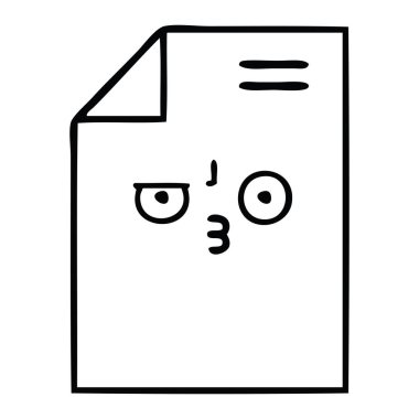 bir parça kağıt çizim karikatür 