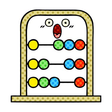 çizgi roman tarzı karikatür bir abaküs