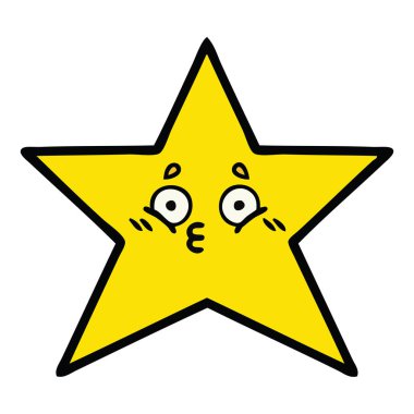 sevimli çizgi altın yıldız