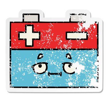 sevimli çizgi akü sıkıntılı etiket