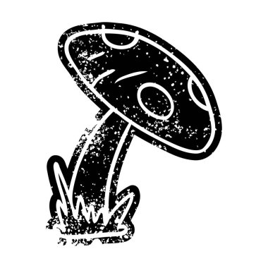 bir kurbağa tabure Grunge sıkıntılı simgesi