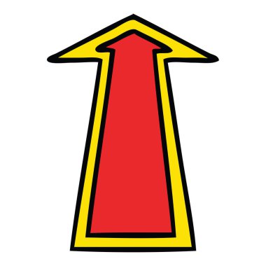 ilginç el çizilmiş karikatür oku