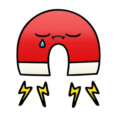 bir mıknatıs degrade gölgeli çizgi film