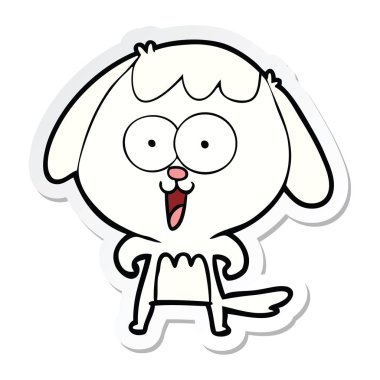 sevimli çizgi köpek etiket