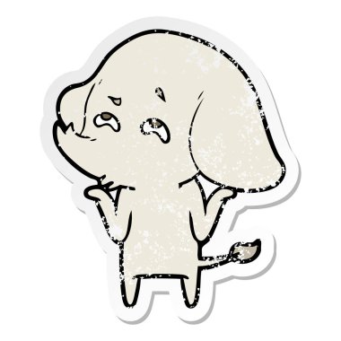 sıkıntılı etiket hatırlayarak bir çizgi fil