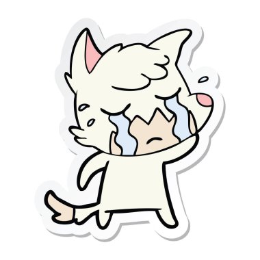 ağlayan bir tilki çizgi film etiketi