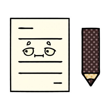 çizgi roman tarzı çizgi film test kağıt