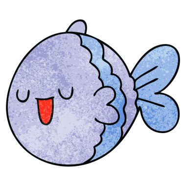 ilginç el çekilmiş çizgi film balık