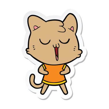 etiket bir karikatür kedi şarkı