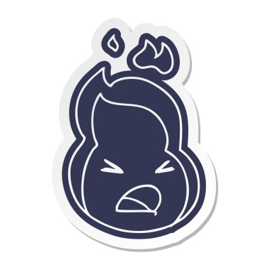 çizgi film etiketi kawaii şirin ateş etmek