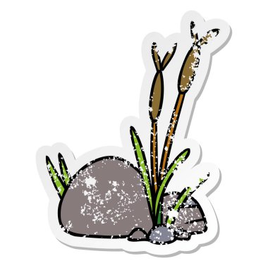 etiket karikatür doodle, taş ve çakıl elle çizilmiş sıkıntılı