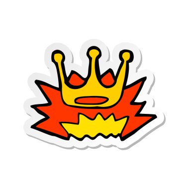 etiket bir karikatür taç Symbol