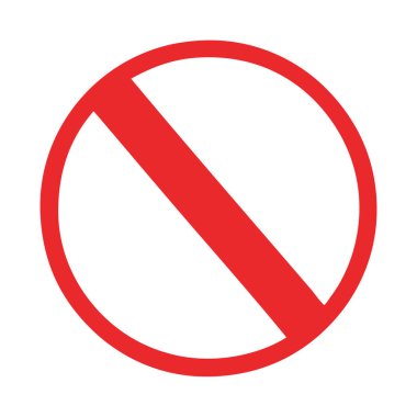 düz renk retro çizgi film değil izin verilen bir işareti