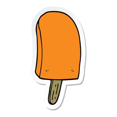 bir çizgi film Buz lolly etiket