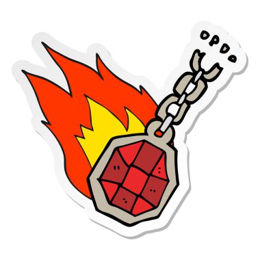 etiket bir çizgi film sihirli kolye