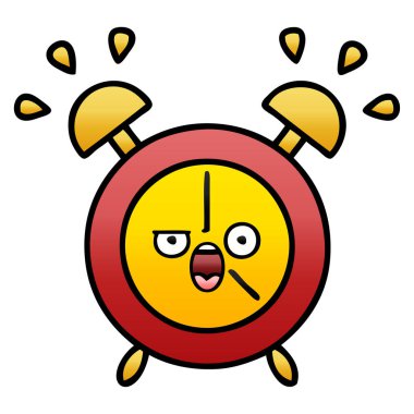 Degrade gölgeli karikatür çalar saat