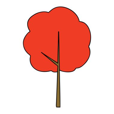 el çekilmiş ilginç karikatür ağaç