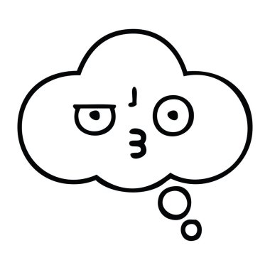 kabarcık düşündüm çizim karikatür