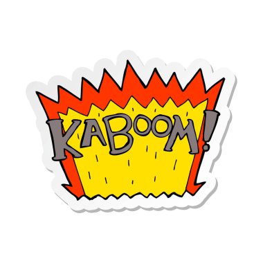 etiket bir karikatür patlama