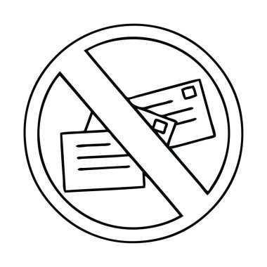 Çizim karikatür bir No post işareti