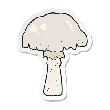 etiket bir karikatür mantar