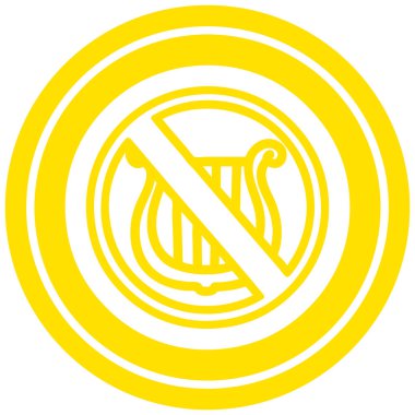 Müzik yuvarlak simge yok