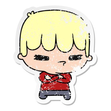 sıkıntılı etiket kawaii çocuk şirin çizgi film gösterimi