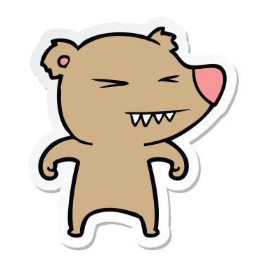 kızgın ayı çizgi film etiketi