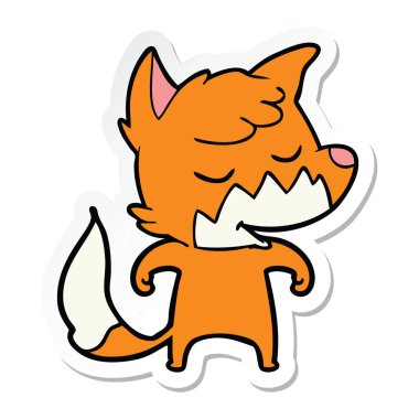 etiket dostu karikatür tilki