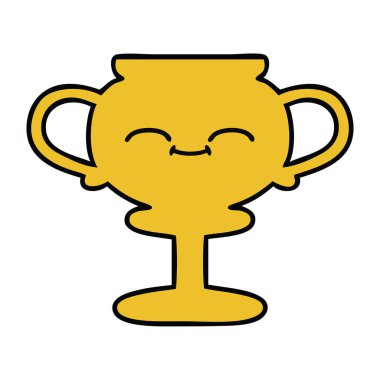 sevimli çizgi bir kupa