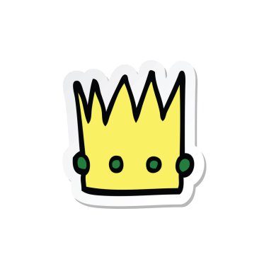 bir çizgi film taç etiket