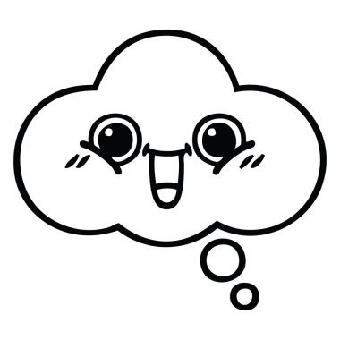 bir düşünce balonu çizim karikatür