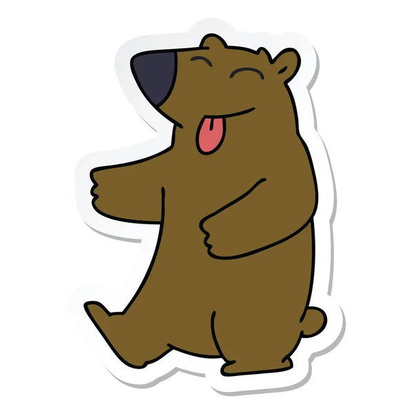 Böllér Ból Egy Mókás Kézzel Rajzolt Képregény Medve — Stock Vector
